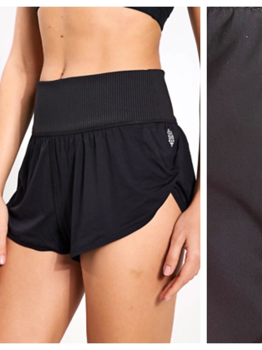 Free People FP Movement Black Game Time Shorts Small